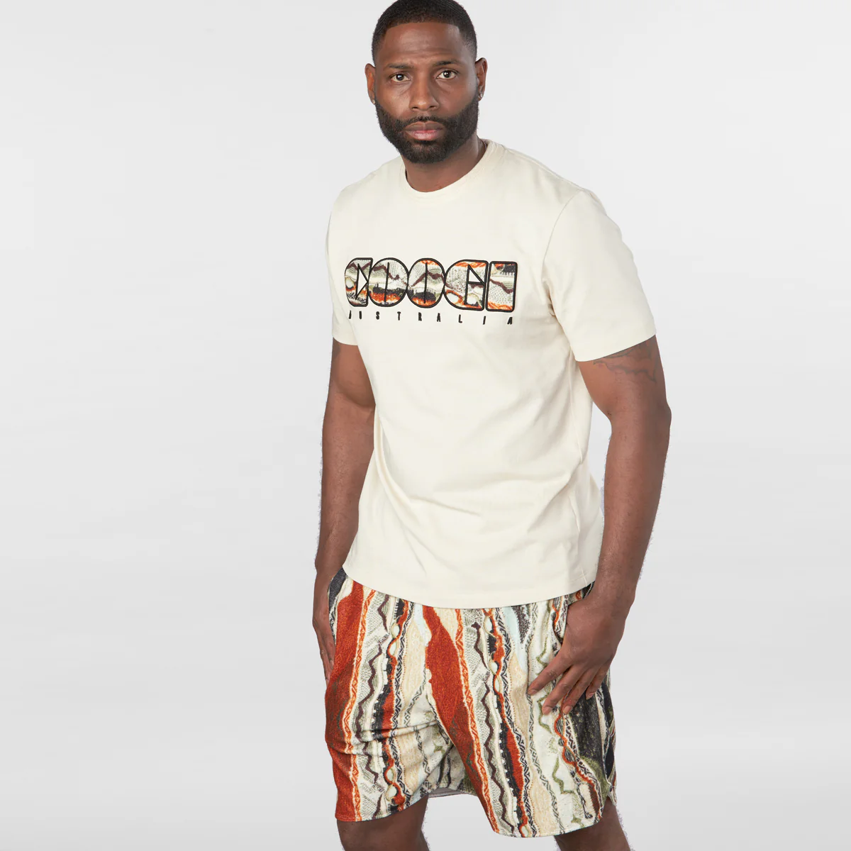 COOGI Block Logo Tee in Buff - Image 2