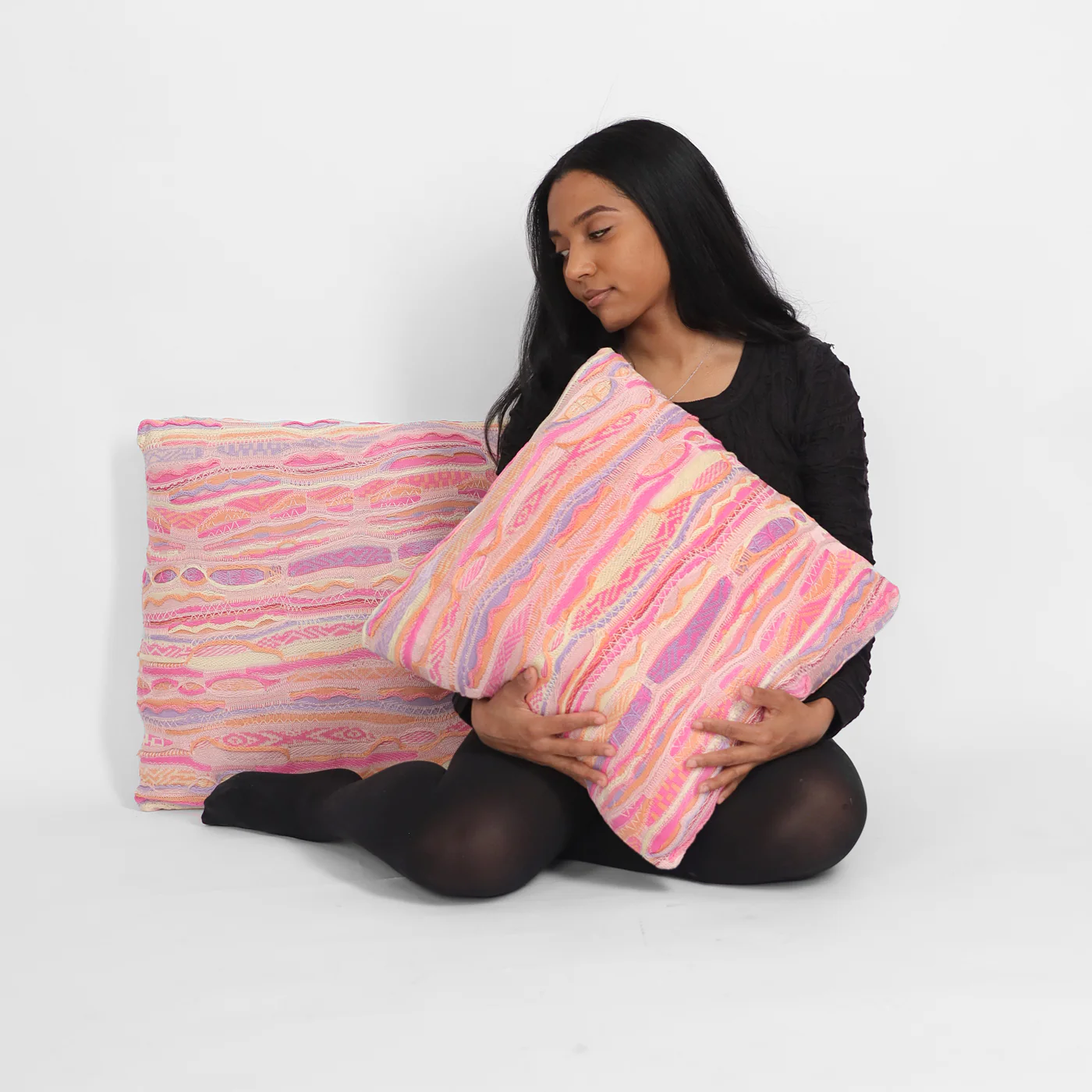COOGI Pacific Rose Throw Pillow 21x21 Inch - Image 4