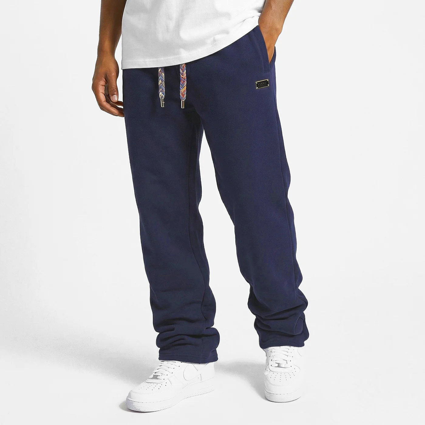 New - COOGI - Block Logo and Statement Sweat Pant - Oversized - Navy: COOGI Crown Reserve HeavyLuxe Fleece - Image 3