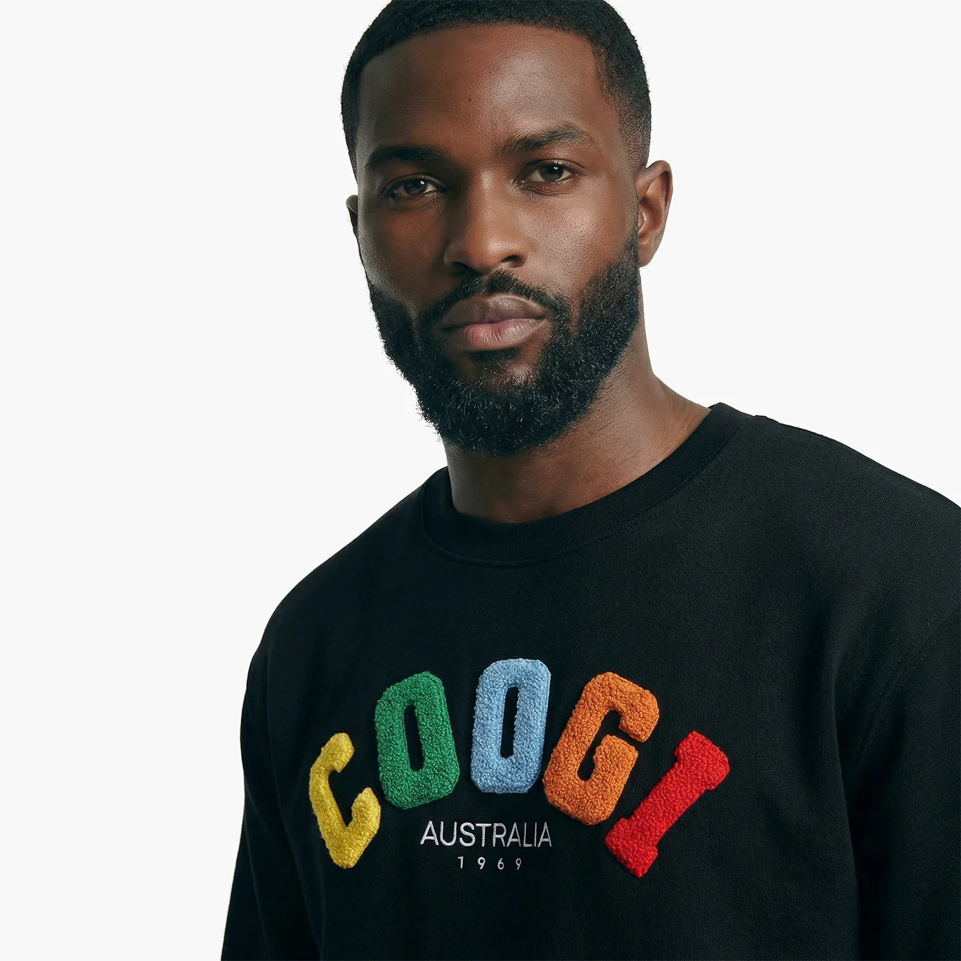 New - COOGI  - Block Logo Crew - Oversized - Black: COOGI Crown Reserve HeavyLuxe Fleece - Image 4