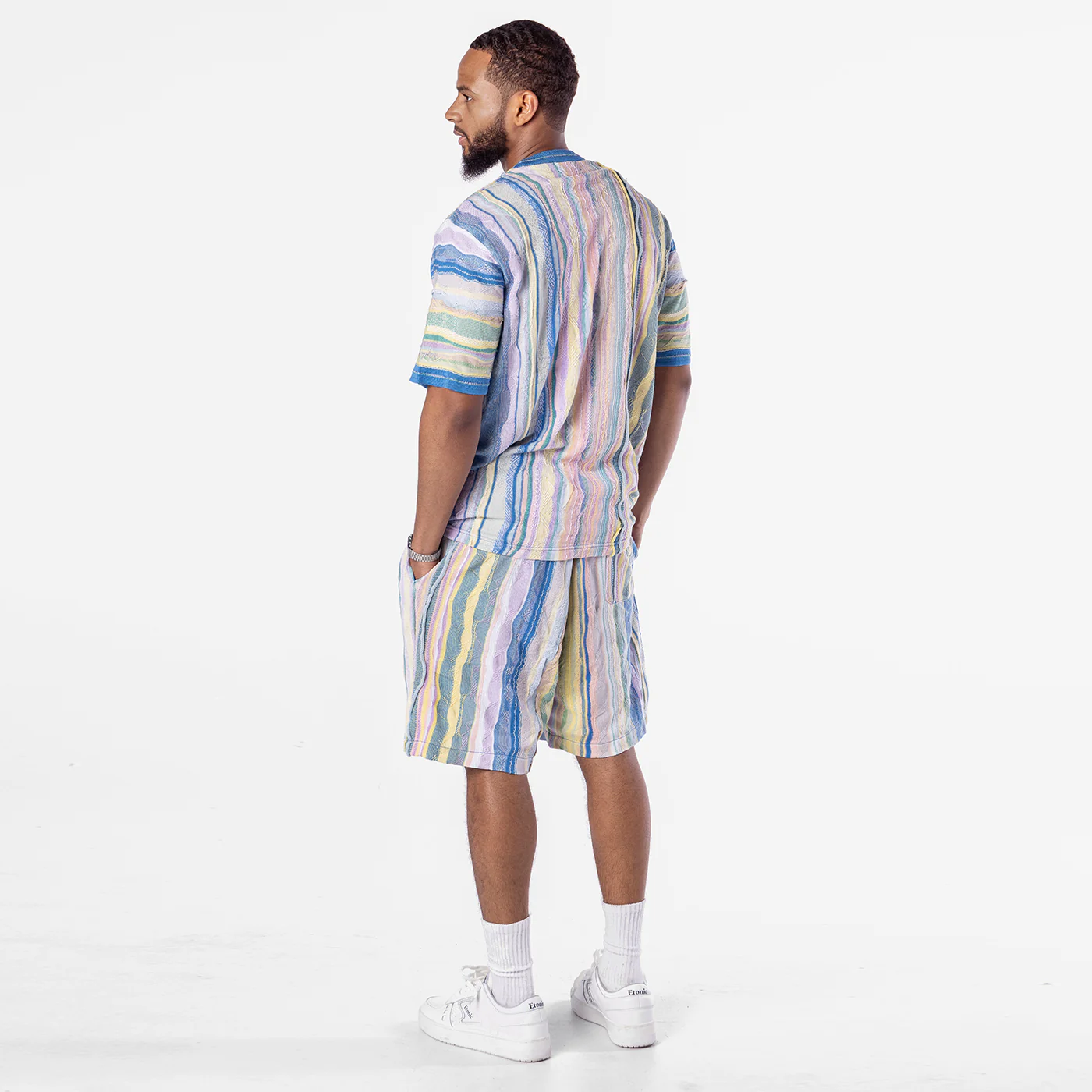 New- COOGI Light Weight Sweater Knit Tee in Pink and Blue - Image 6