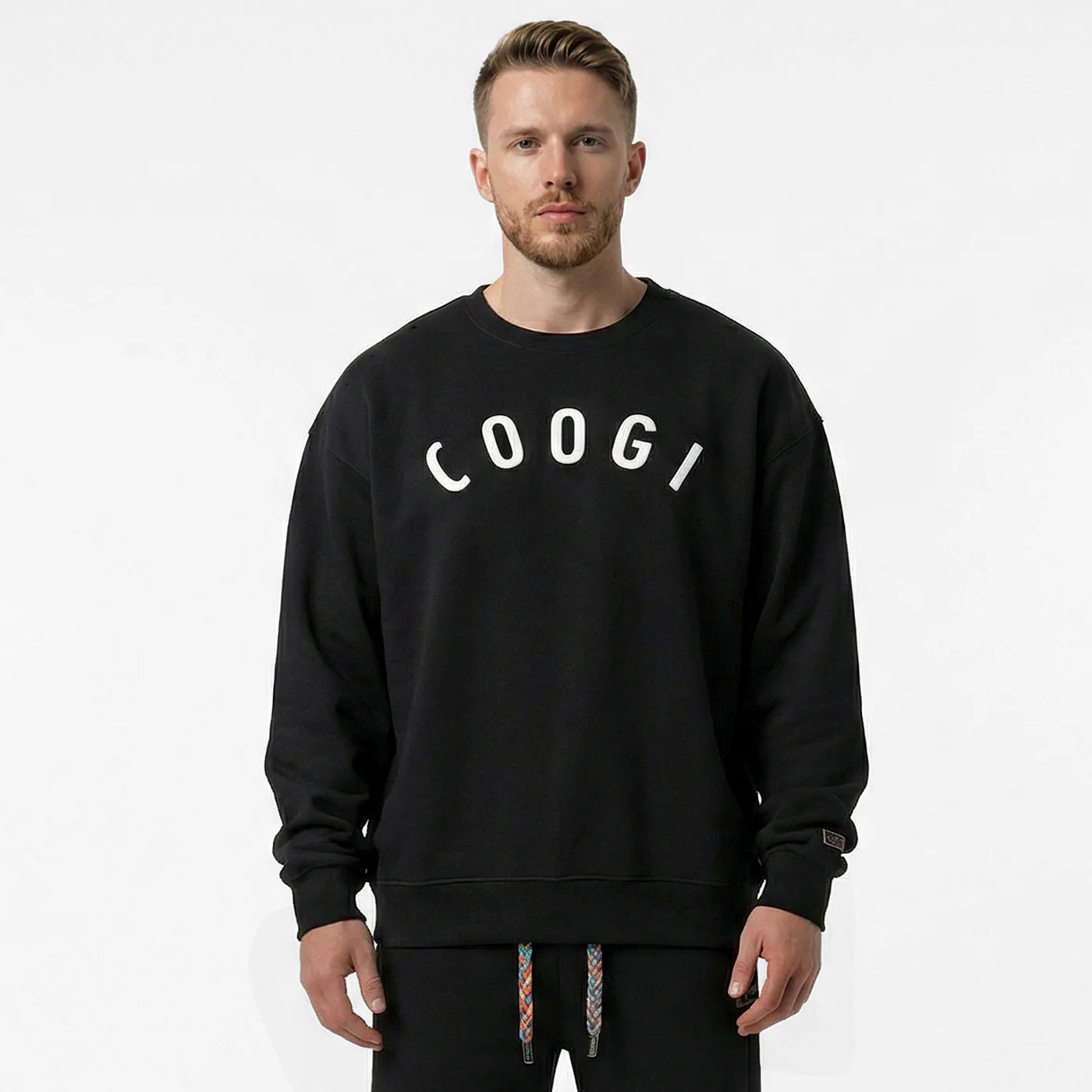New - COOGI - Statement Crew - Oversized - Black: COOGI Crown Reserve HeavyLuxe Fleece - Image 2