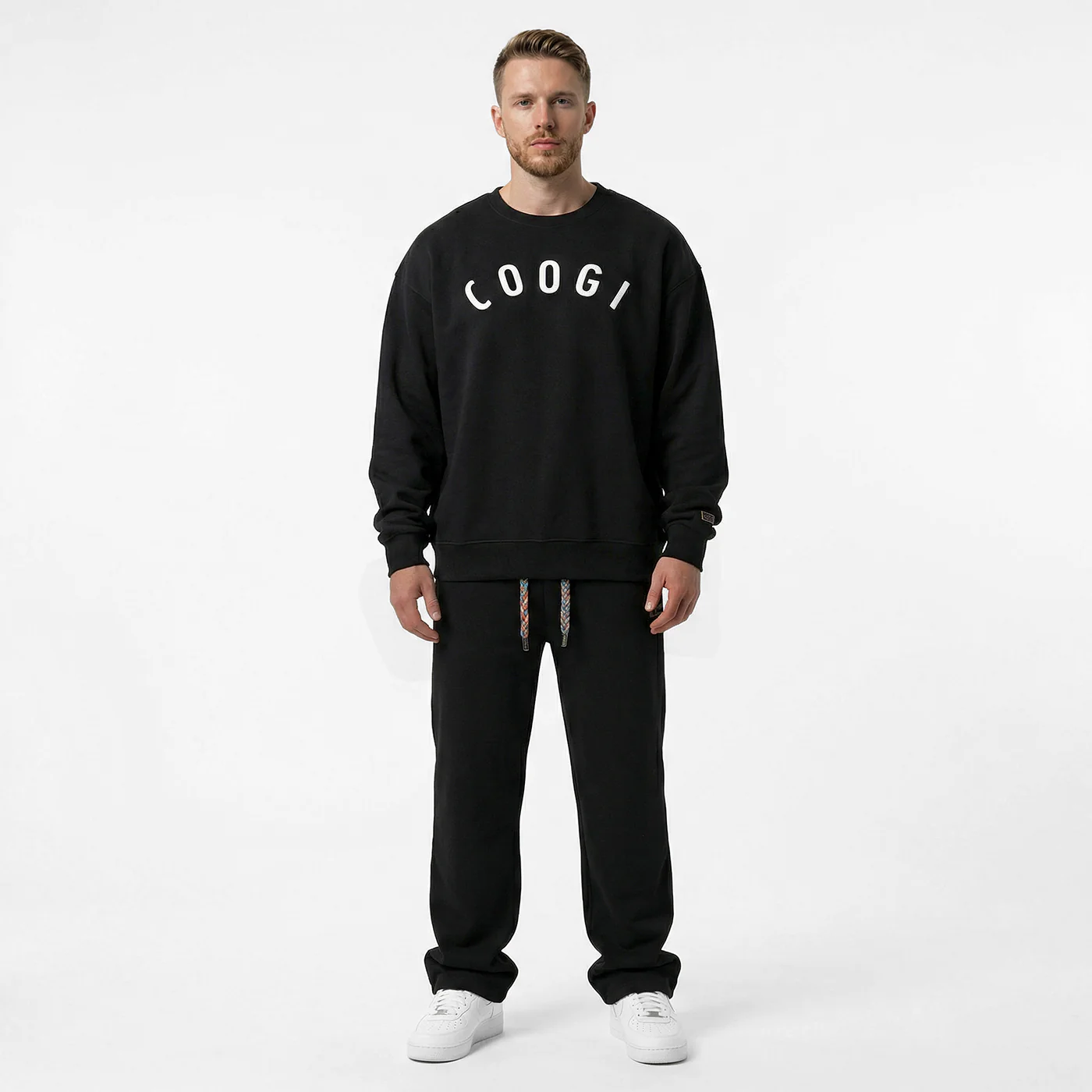 New - COOGI - Statement Crew - Oversized - Black: COOGI Crown Reserve HeavyLuxe Fleece - Image 3