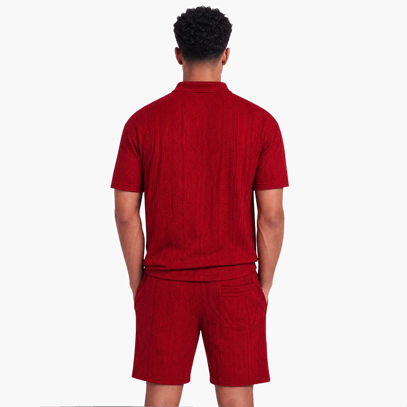 New - COOGI Light Weight Sweater Knit Red Alert Polo - Image 5